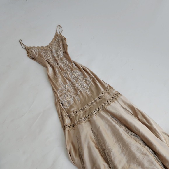 Sue Wong Dresses & Skirts - silk beaded evening dress|sue wong nocturne champagne full-length gown mermaid M